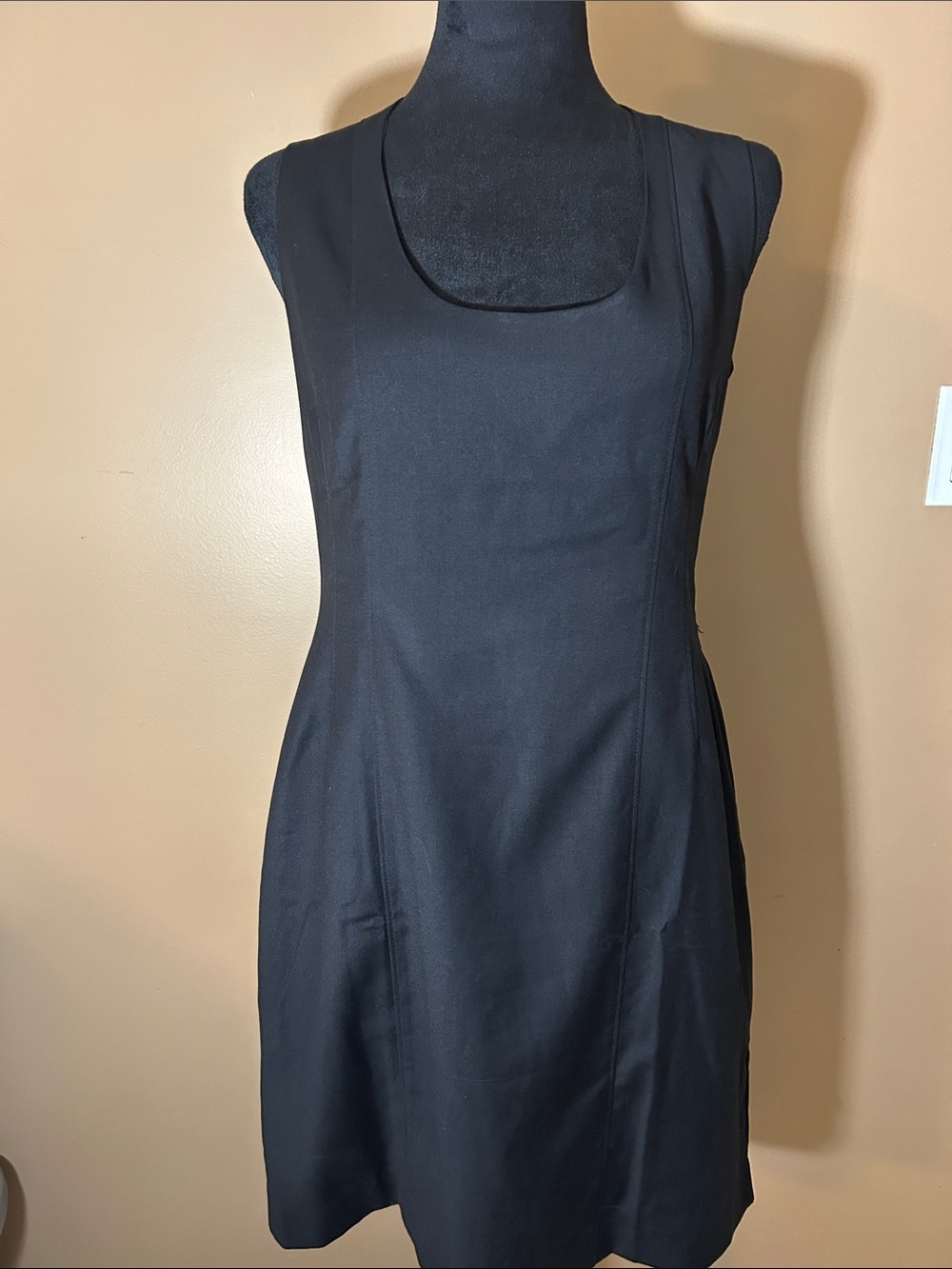 Monteau Black Scoop Neck Sleeveless Mini Dress